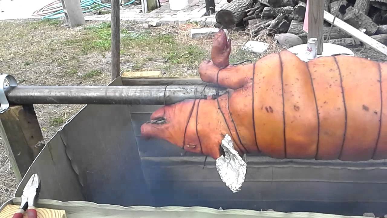 Lechón asado a la vara en Tampa