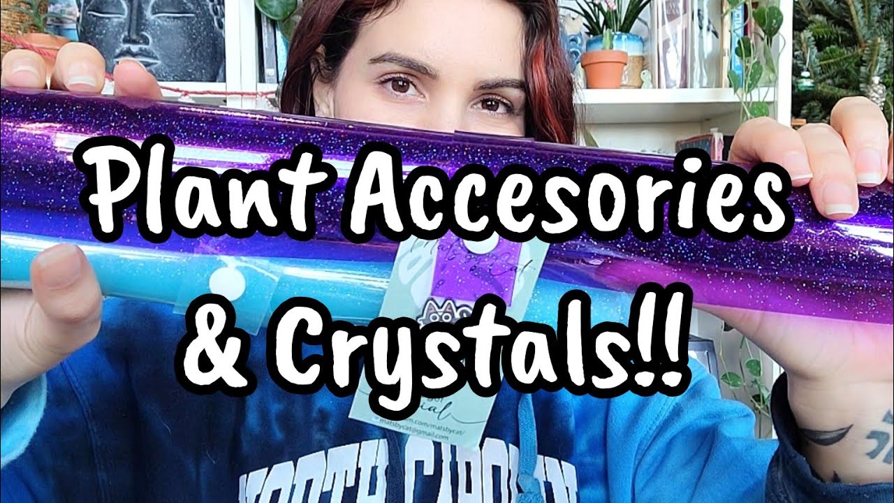 Plant Accesory & Crystal Unboxing ✨️🌿 repotting mats, trellises, crystals & more from Plant Story!!