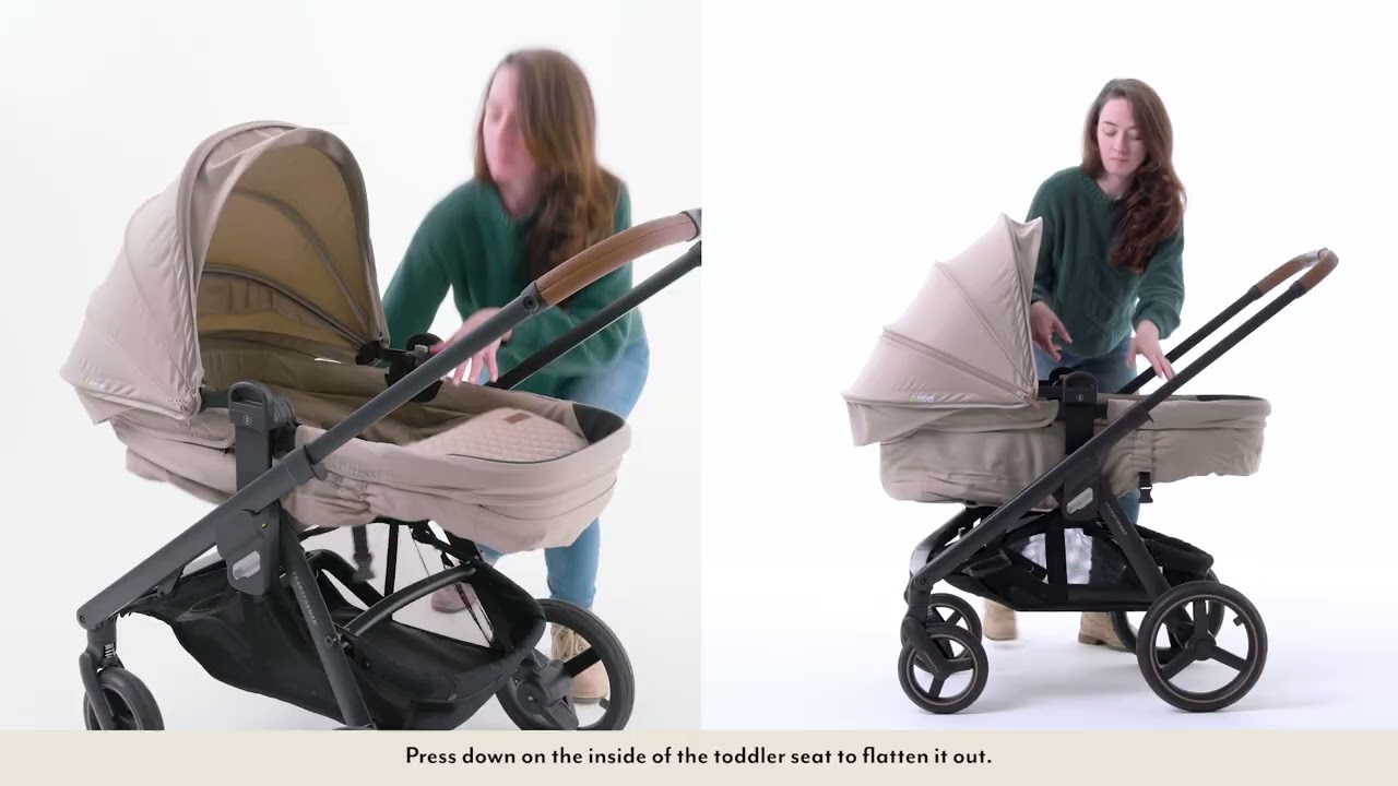 Evenflo Transformer Stroller to Wagon Travel System_Convert to Lay Flat Pramette Mode