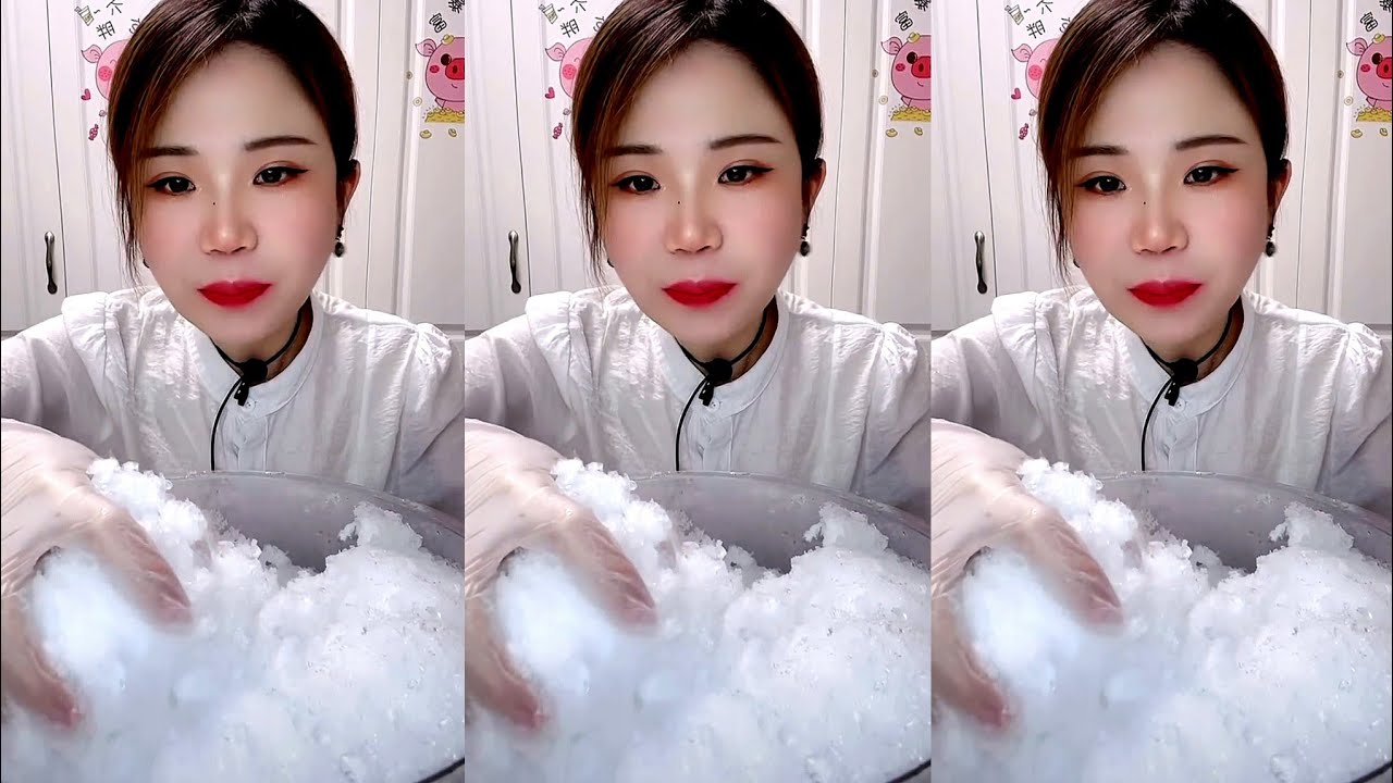 ASMR WHITE ICE EATING YY
