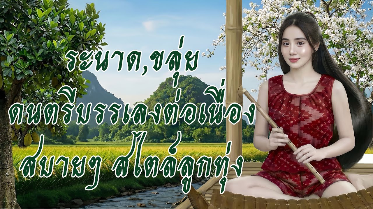 ระนาด,ขลุ่ย บรรเลงต่อเนื่องในสไตล์ลูกทุ่ง #ดนตรีผ่อนคลาย 