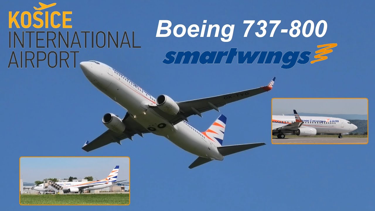 Boeing 737-800 Smartwings 🇨🇿 ▲ Košice Int. Airport ▲ Landing, Taxiing, Take off