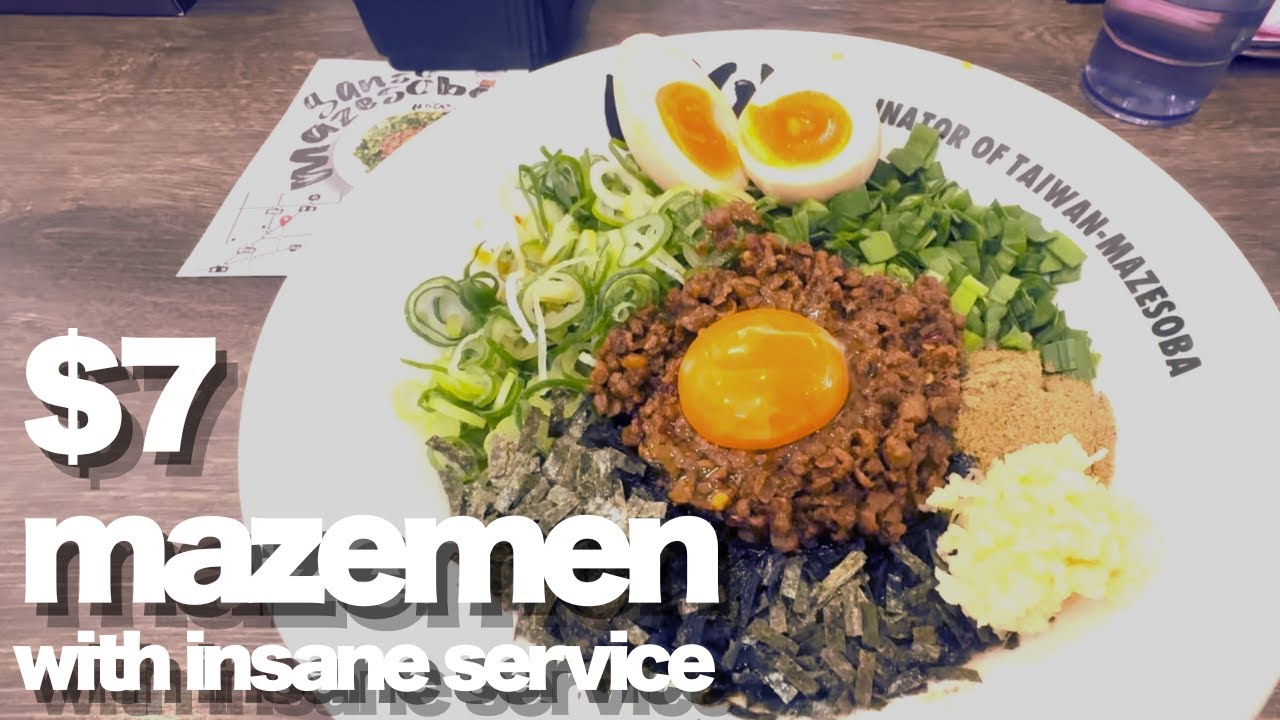 Japanese Mazemen for $7 | Cheap Food in Japan With Insane Service | Japanese Vlog