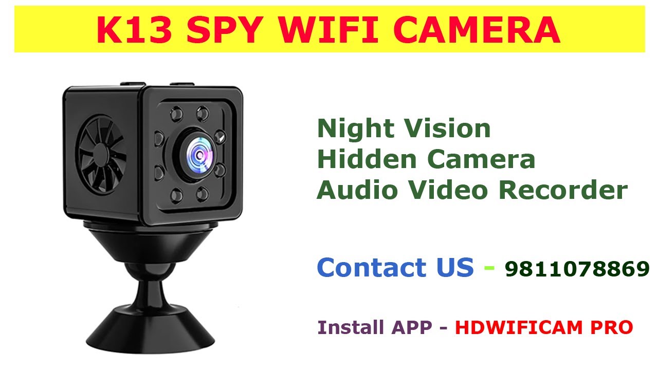 K13 Spy WIFI Camera Night Vision | Audio Video Recorder Hidden Camera | Asleesha Spy Camera