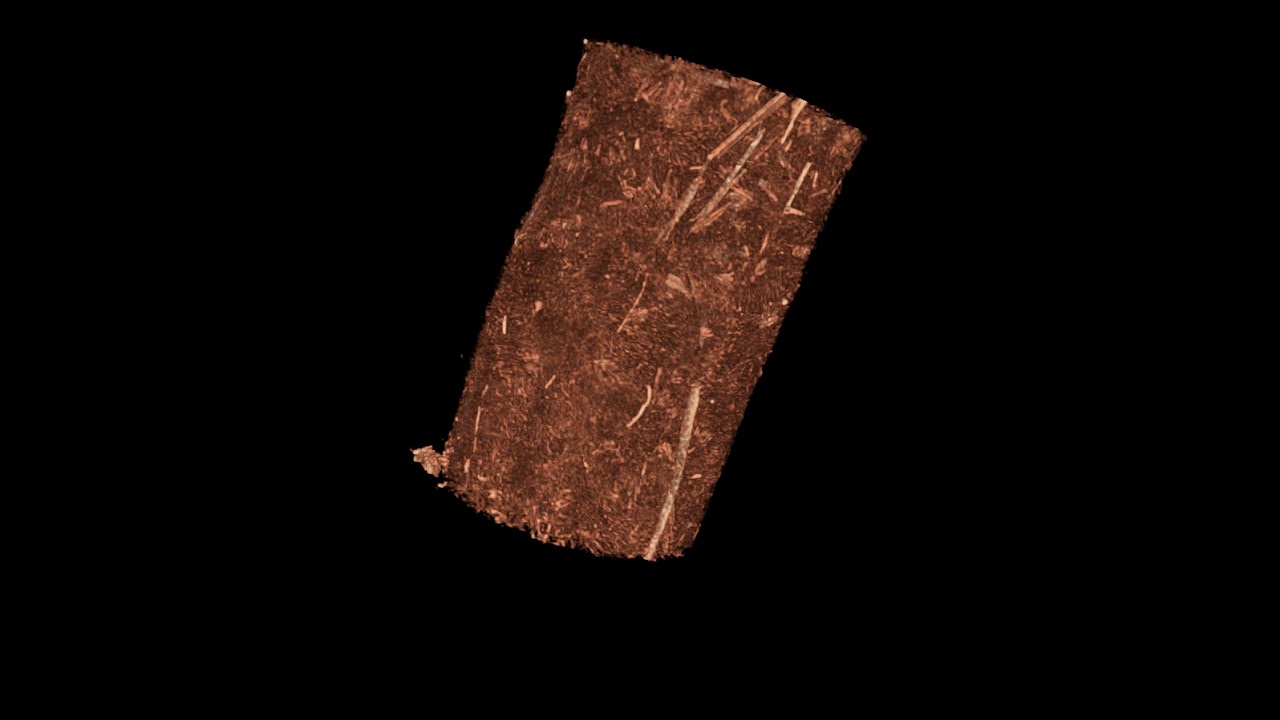 X-ray microtomography of biomass aerogel