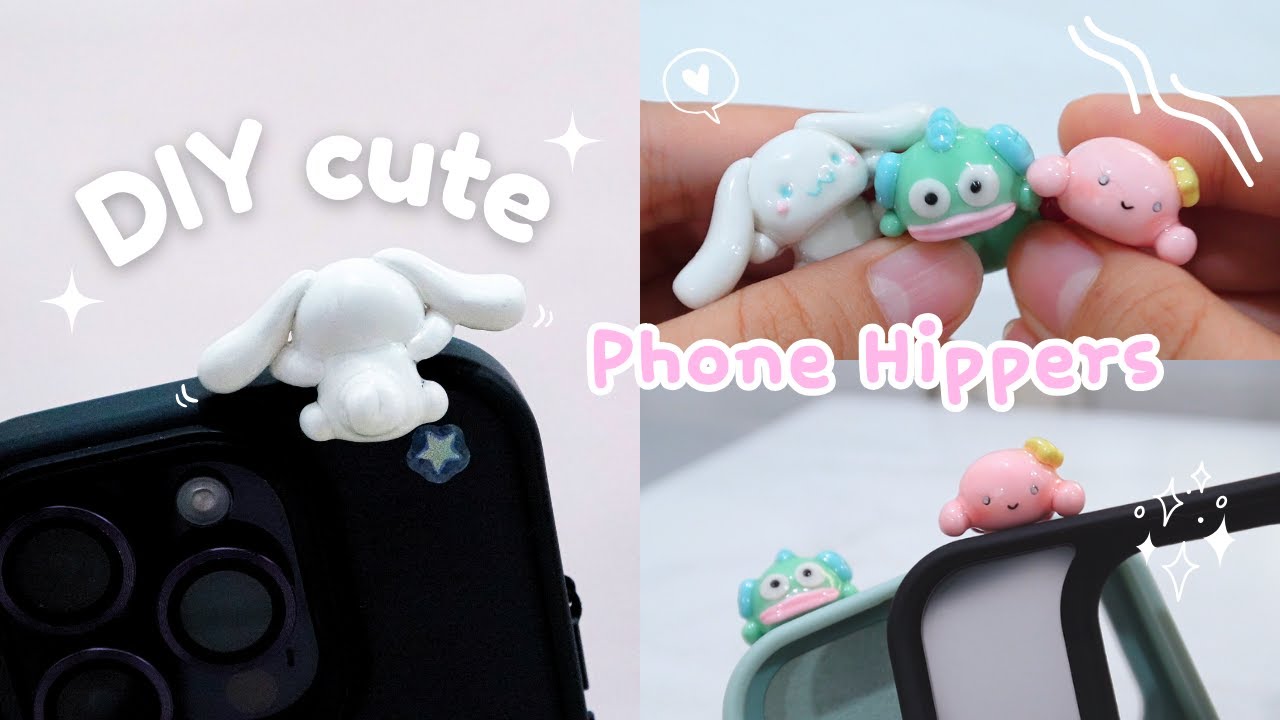 How I made Phone Hipper with polymer clay (Cute DIY tutorial)