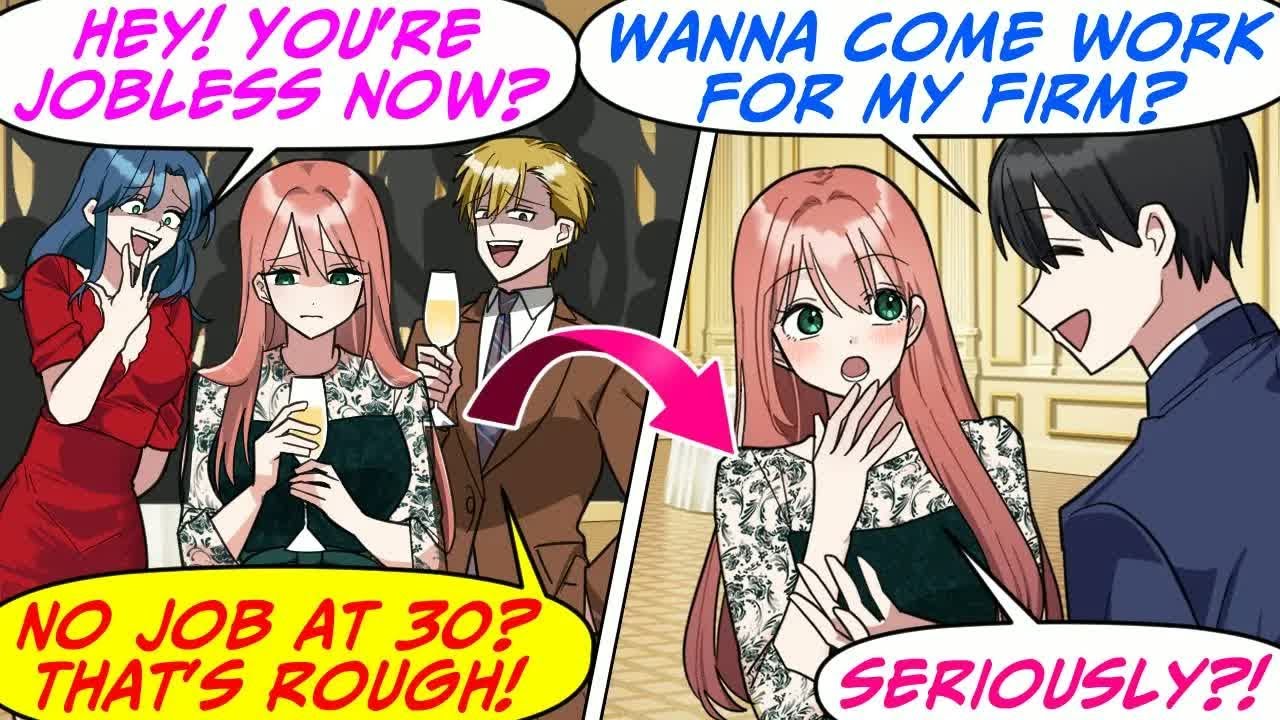 [Manga Dub] My Classmate Who was Popular in School Lost Her Job & Got Dissed at the Reunion![RomCom]
