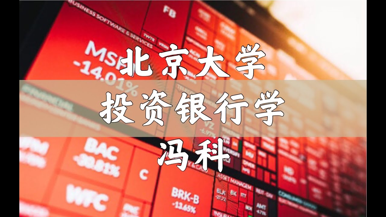 【北大公开课】投资银行学 45 定向增发