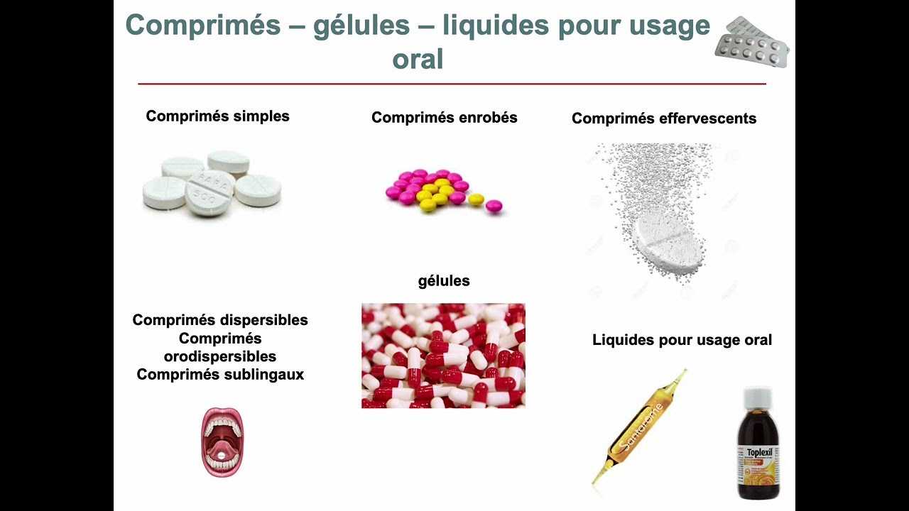 Formes galéniques et voies d'administration des médicaments