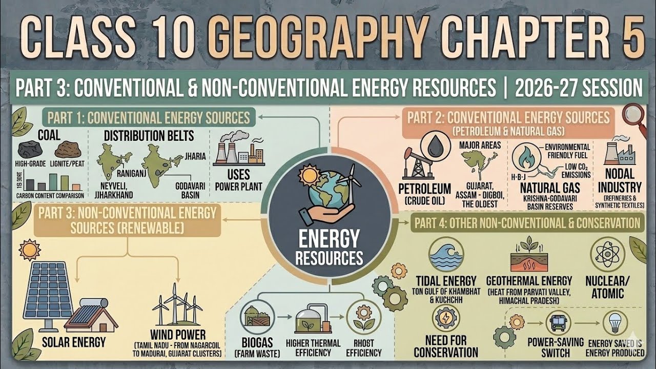 Energy Resources Class 10 Geography|Chapter 5 Minerals &Energy Resources Part 3 #minerals #resources