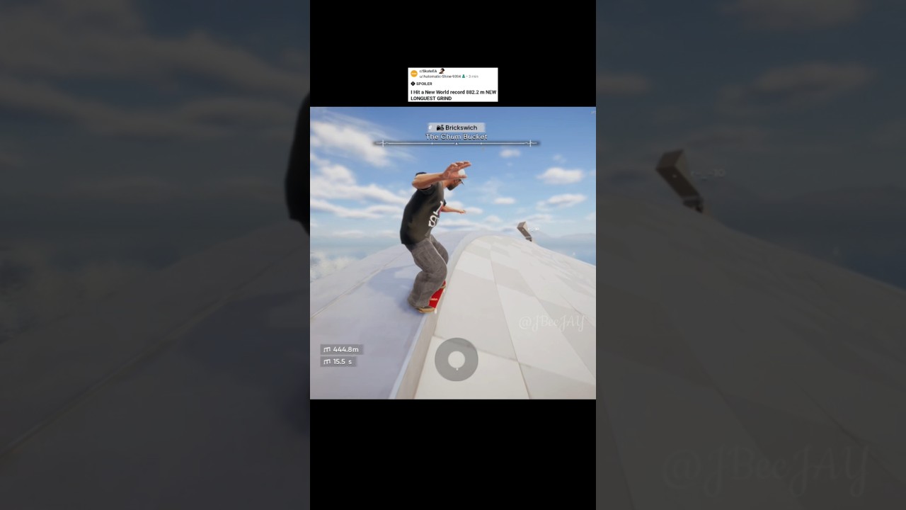 WR 882,2 m Grind In Skate. #skate4 #viral #worldrecord