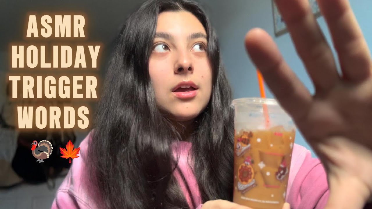 ASMR THANKSGIVING TRIGGER WORDS/HAND SOUNDS & MOVEMENTS! 🦃🍁