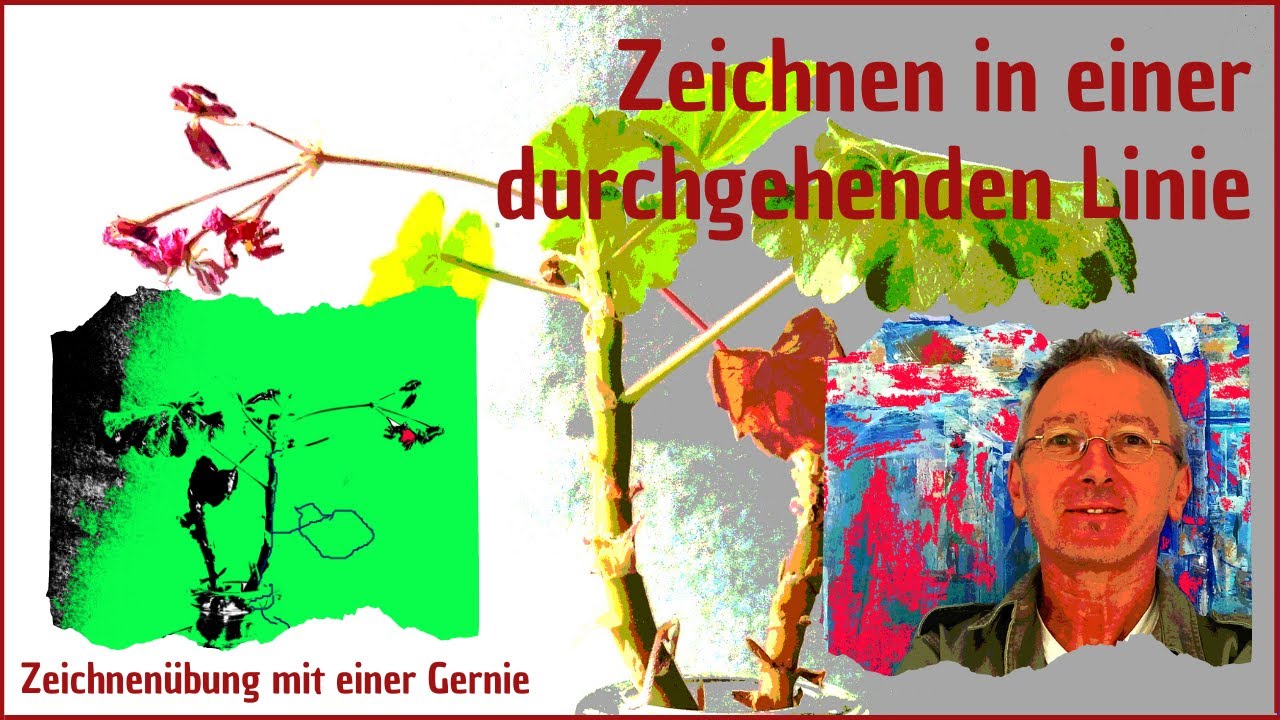 Zeichnen in einer durchgehenden Linie   ... mit einem Kugelschreiber
