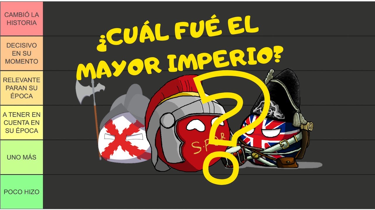 ¿CUÁLES HAN SIDO LOS IMPERIOS MÁS RELEVANTES DE LA HISTORIA? Tier List