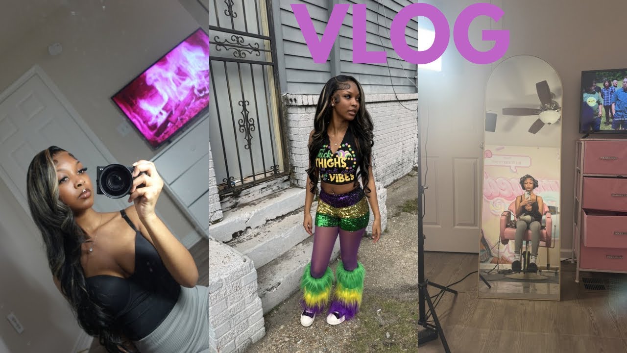 VLOG: lashes, hair, mardi gras, pilates