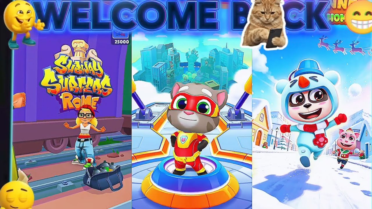 Subway Surfers 🆚 Tom Hero 🆚 Cat Runner 😱 | Which Running Game Is Best 