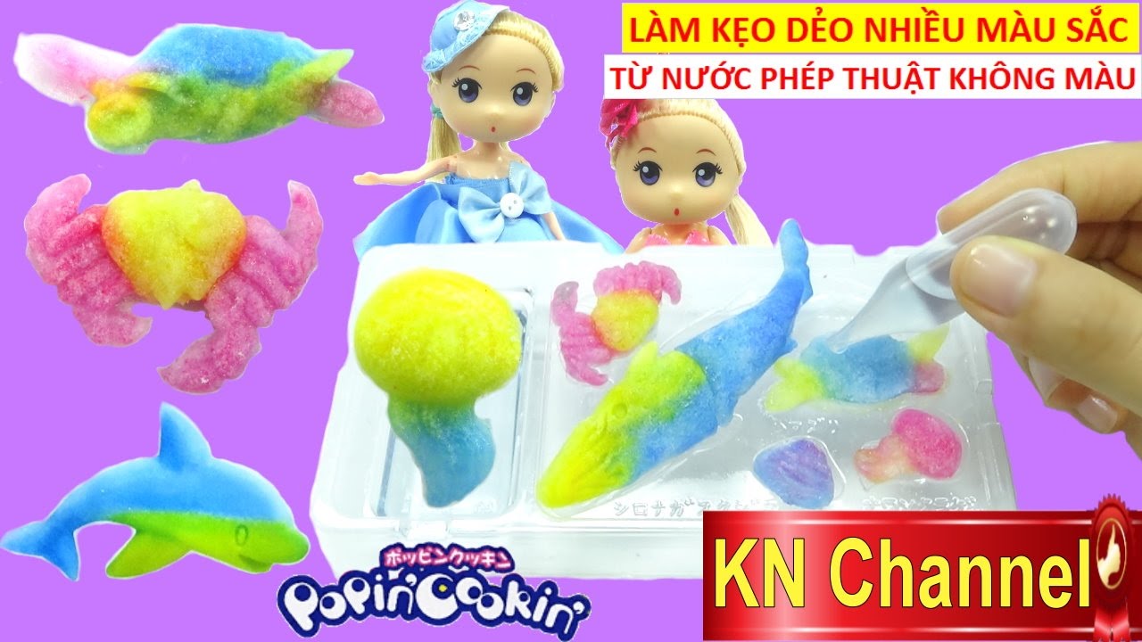 Đồ chơi POPIN COOKIN | LÀM KẸO DẺO MÀU SẮC HÌNH DÁNG SINH VẬT BIỂN Umi no ikimono gumi