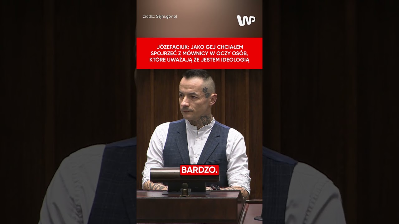 J&oacute;zefaciuk: Jako gej chciałem spojrzeć z m&oacute;wnicy w oczy os&oacute;b, kt&oacute;re uważają że jestem ideologią