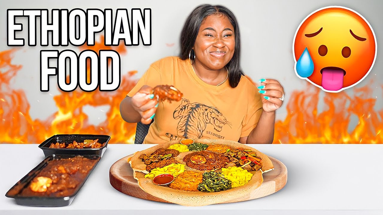 EATING ETHIOPIAN FOOD FOR THE FIRST TIME!