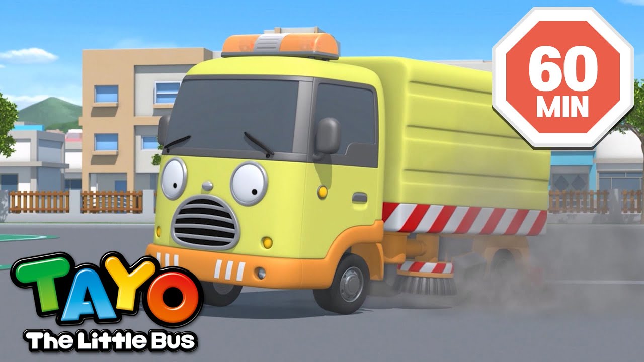 [60分] タヨ 人気エピソード🚌 l 清掃車になった! l ちびっこバス タヨ