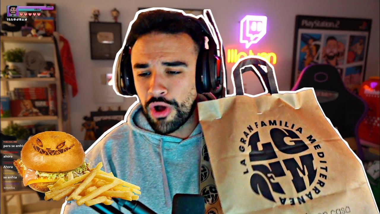 IlloJuan PRUEBA la HAMBURGUESA del RUBIUS, WILLY y VEGETTA