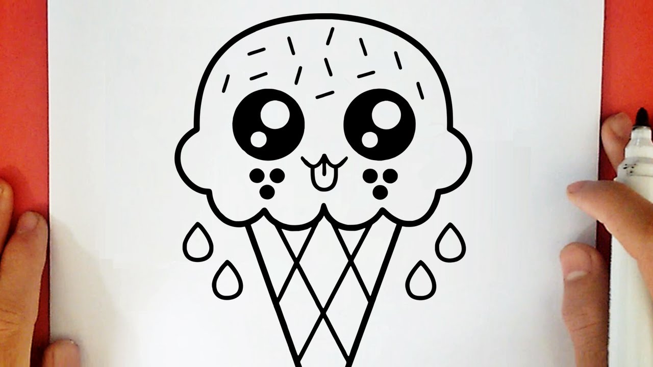 COME DISEGNARE UN GELATO KAWAII