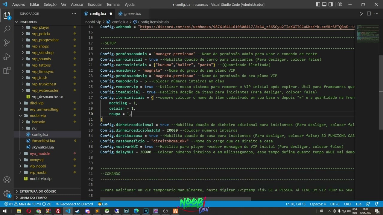 SCRIPT DE VIP INICIAL | VIP INICIANTE | VRPEX GRATUITO | COMO CONFIGURAR | NOOBI DEV
