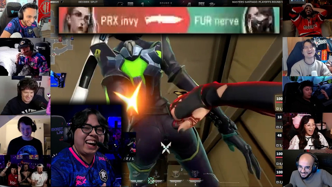 Valorant Streamers React To PRX Invy KNIFING FURIA nerve In Masters Santiago