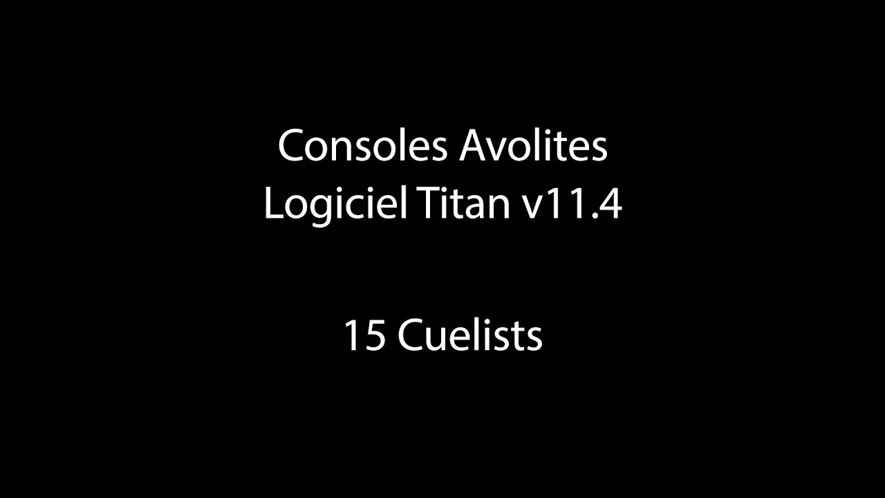 Tutoriel Avolites 15 : Cuelists