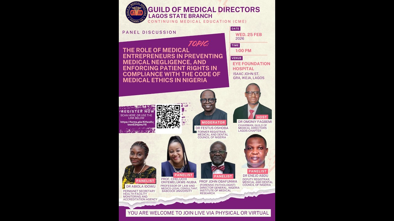GUILD OF MEDICAL DIRECTORS - LAGOS STATE BRANCH  - PANEL DISCUSSION