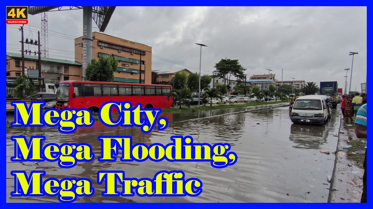 🇳🇬Rainy Day--Ikorodu Rd- Lagos-Flooded, Mega City, Mega Flooding, Mega Traffic-4K Walk-Lagos-Nigeria