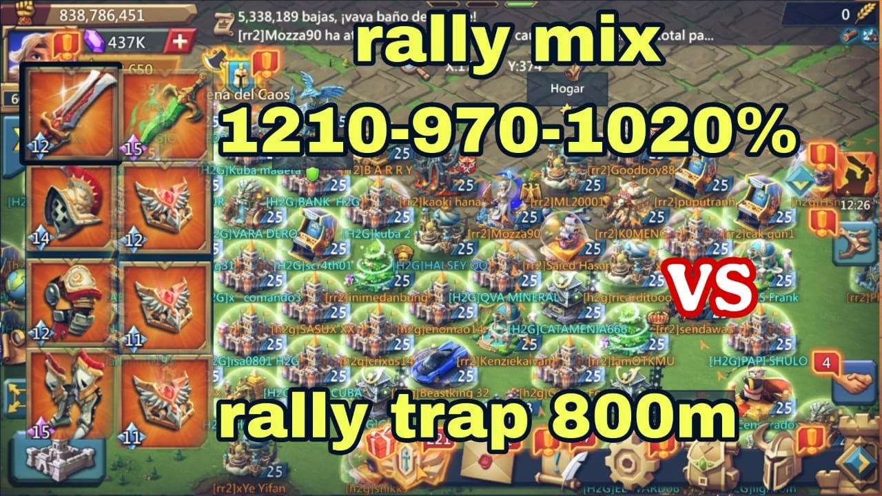 Rally Trap 800m Vs +15 Astralite Titan Mozza90. Mixed Rally.      #lordsmobile #rally trap      #f2p