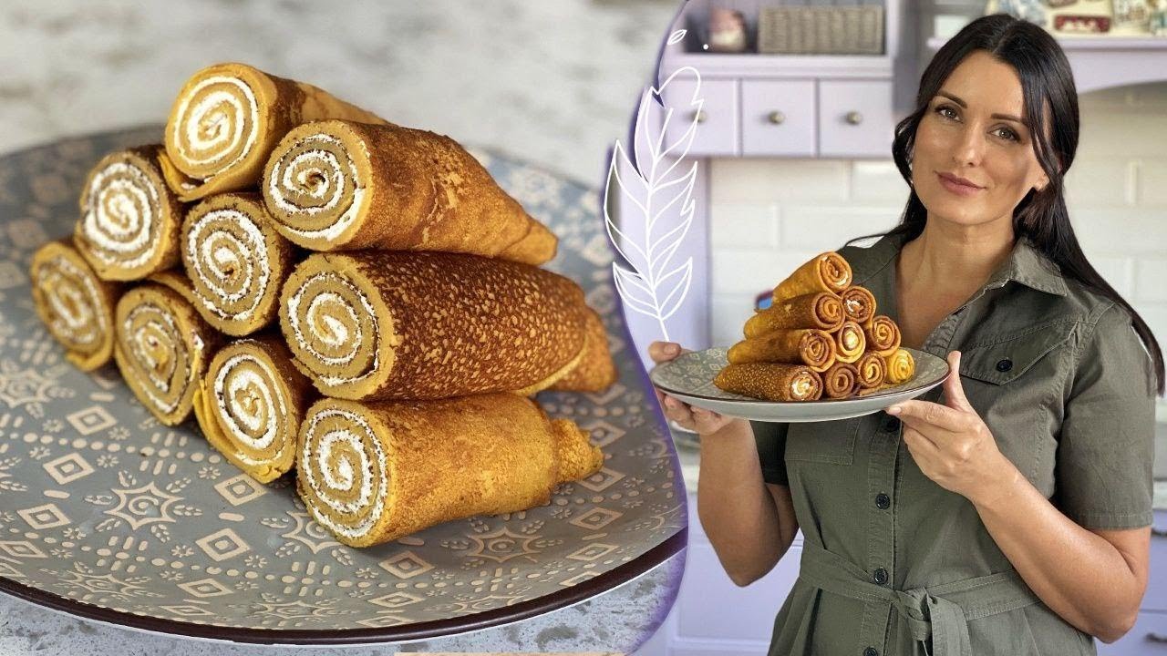 БЛИНЫ из тыквы С НАЧИНКОЙ🥞 Съели за 5 минут😋 Рецепт ПОЛЕЗНЫХ блинчиков от Лизы Глинской😊