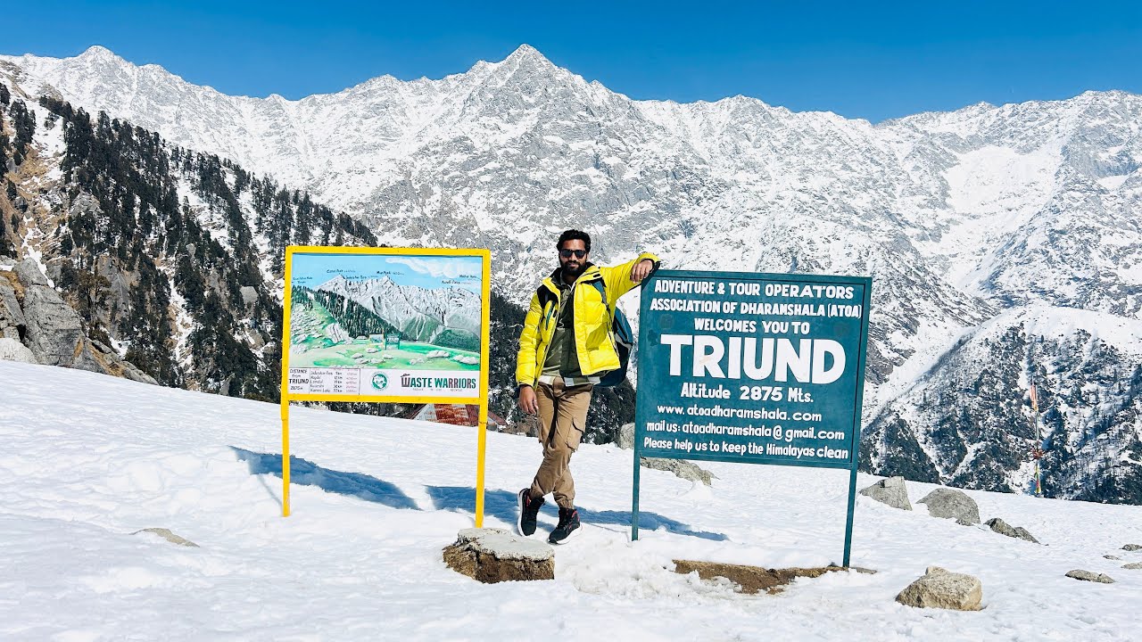 Triund peak point #triund #himachal #dhramshala 
