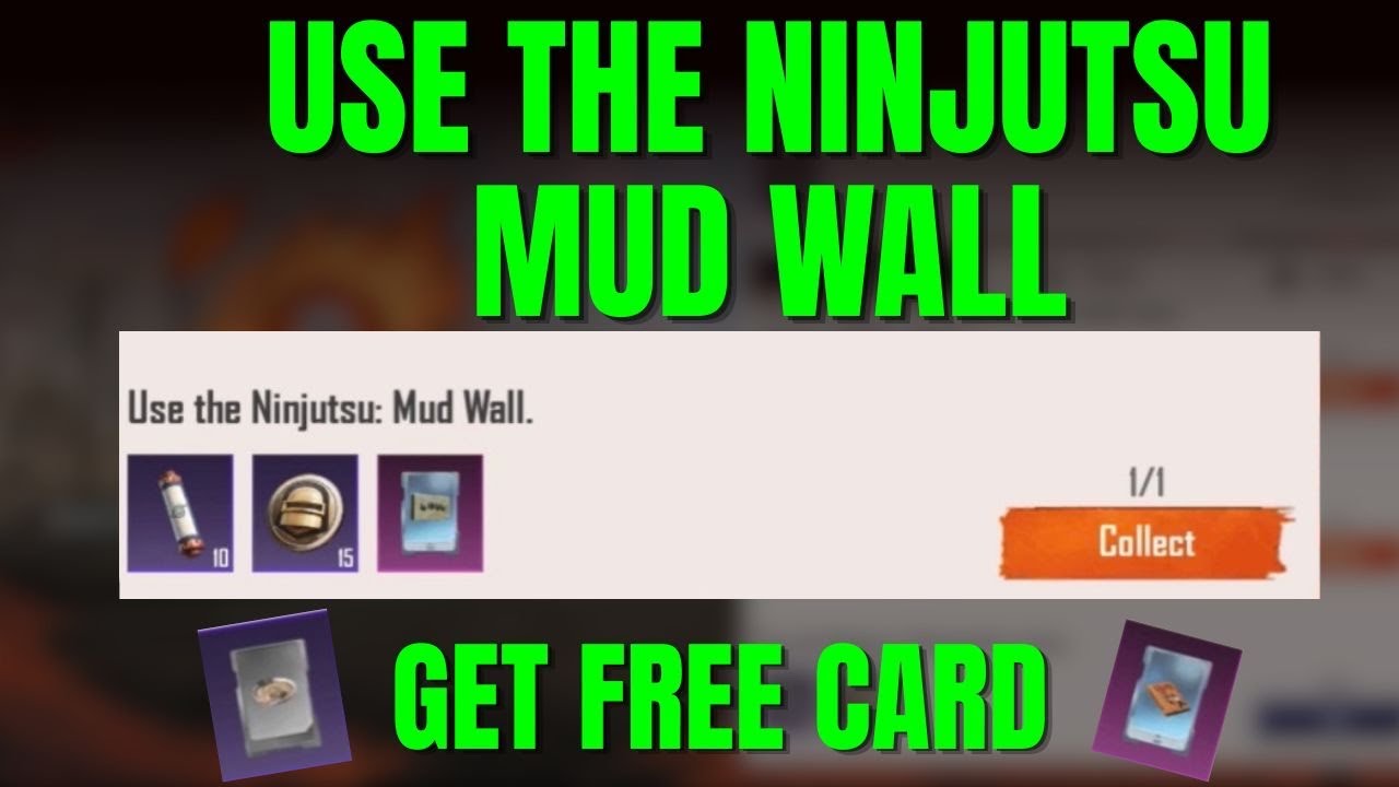 HOW TO USE THE NINJUTSU MUD WALL IN PUBG MOBILE | MUD WALL CARD UNLOCK