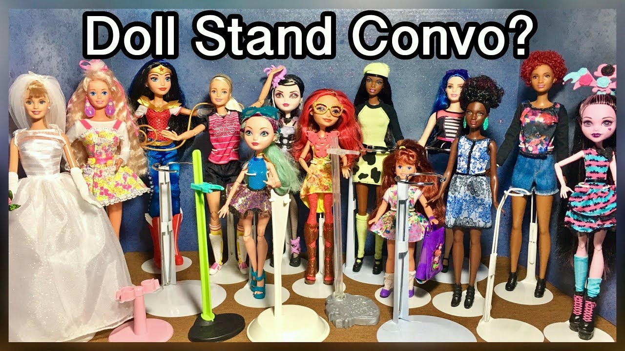 Doll Stands Conversation! Barbie, DC Super Hero Girls, Monster & Ever After High, Fashionistas
