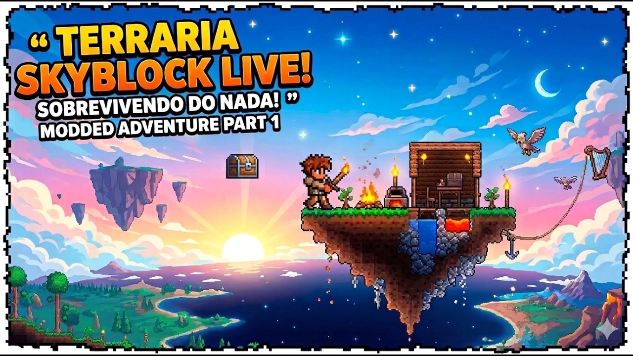 EXPANDINDO A ILHA NO CÉU! - Terraria Skyblock (Ep. 3) #terraria