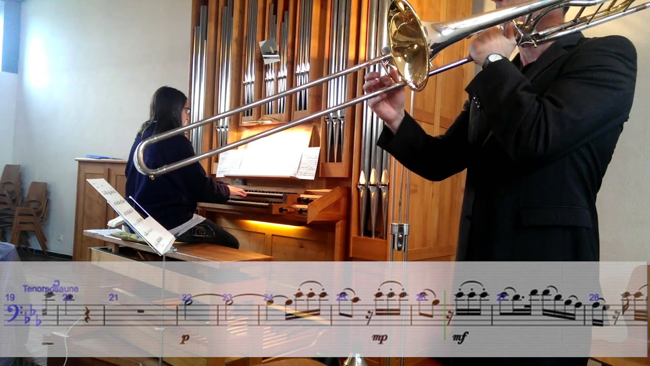 Leopold Mozart Adagio tenor trombone trombone & organ