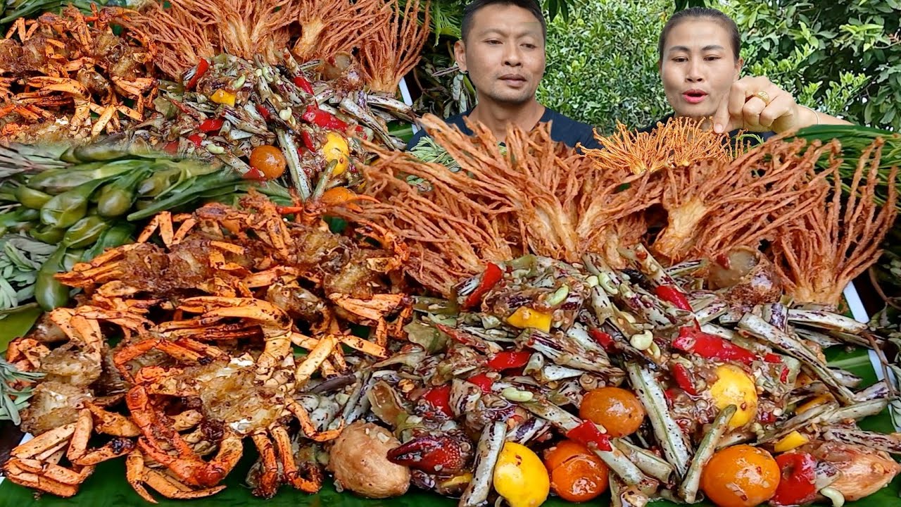 ตำถั่วปีปูนาทอดกระเทียมเห็ดเข็มทองทอดมันปูแซ่บข้าวเบิดติบจ้า|29 ตุลาคม  2025