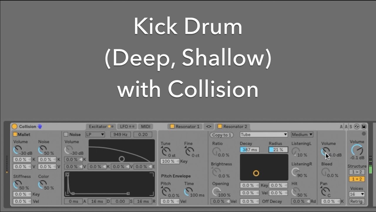 Preset 09:  Kick (Deep, Shallow) with Collision
