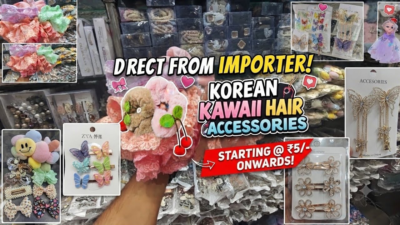 Korean Imported Hair Accessories Importer | Korean Hair Accessories Supplier | Korean Imported Clips
