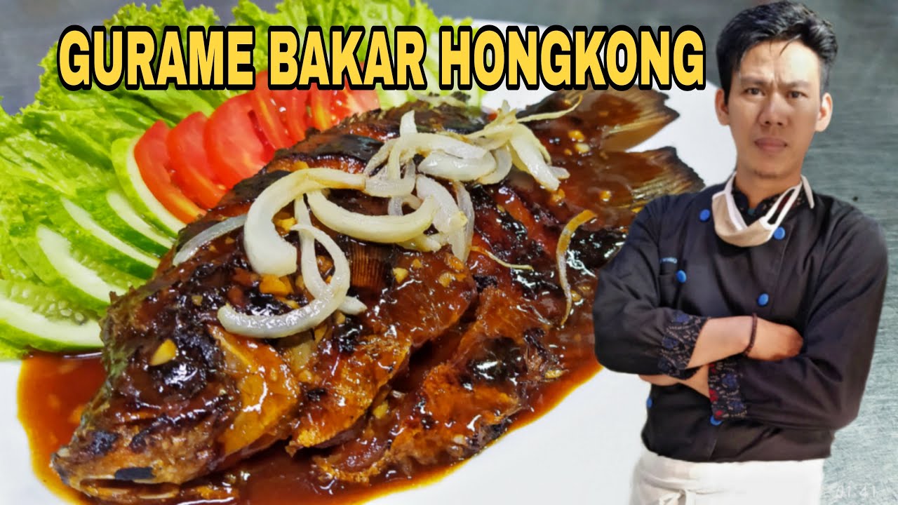 Gurame bakar hongkong, style restaurant bintang 5 || ala nanang kitchen