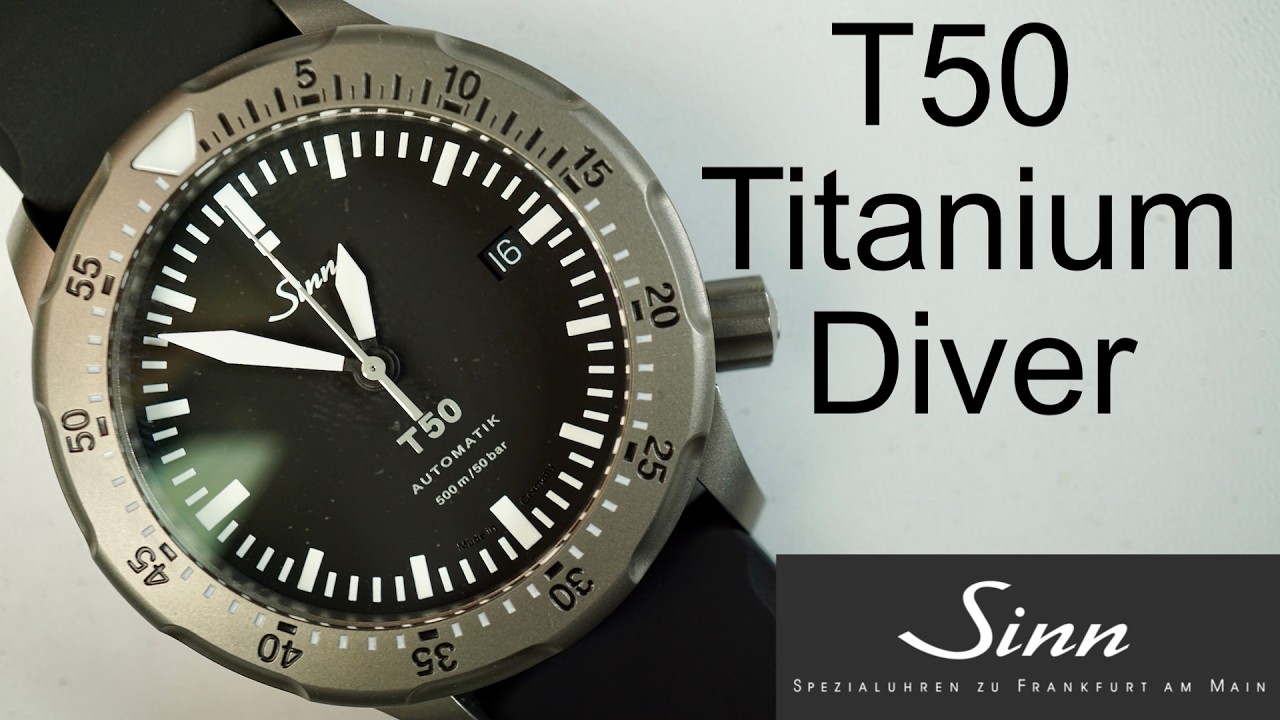 Титановые дайверские часы Sinn T50