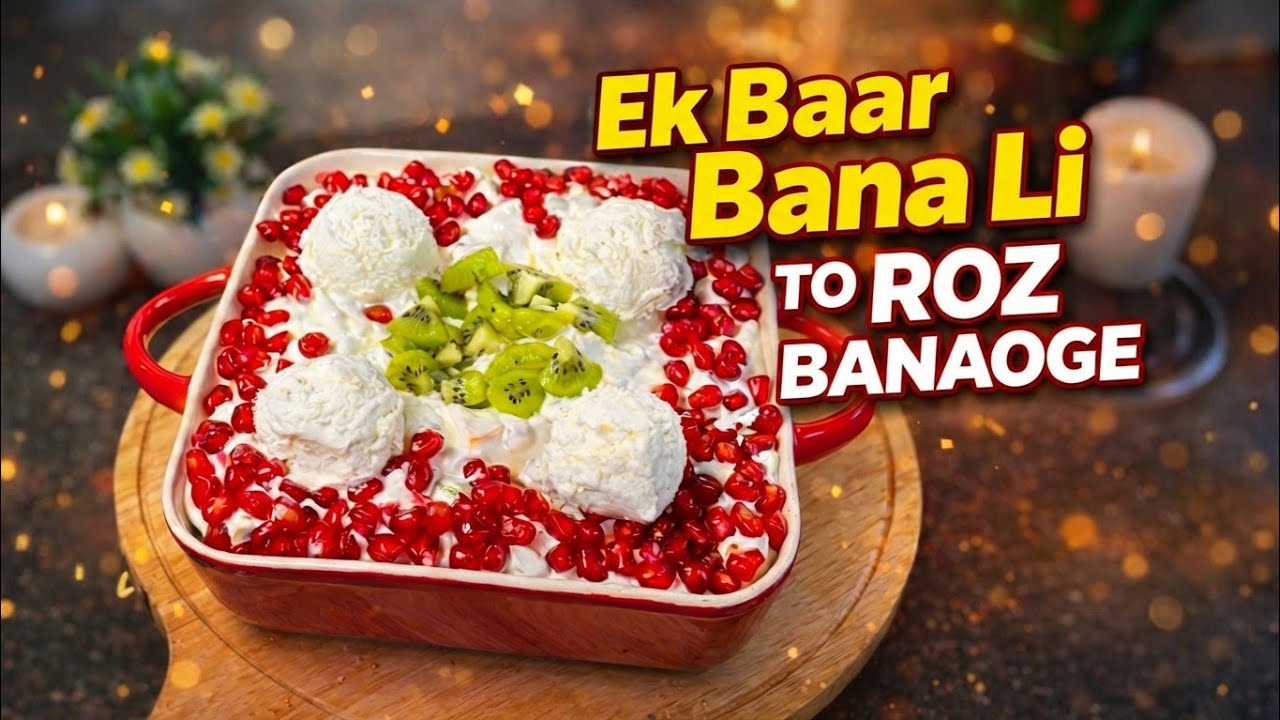 Creamy Fruit Chaat Recipe | Ramadan Special Fruit Chaat | Easy Pakistani Style Dessert