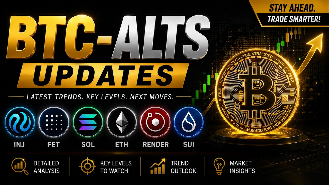 BTC, BTC.D, ETH, SOL, SUI, FET, RENDER & INJ | Crypto Market Updates Today