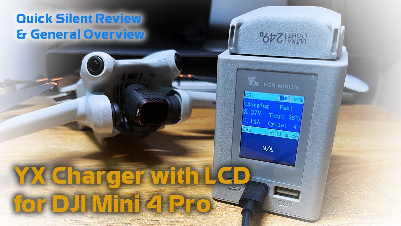 YX Charger with LCD for the DJI mini 3/4 Quick Review
