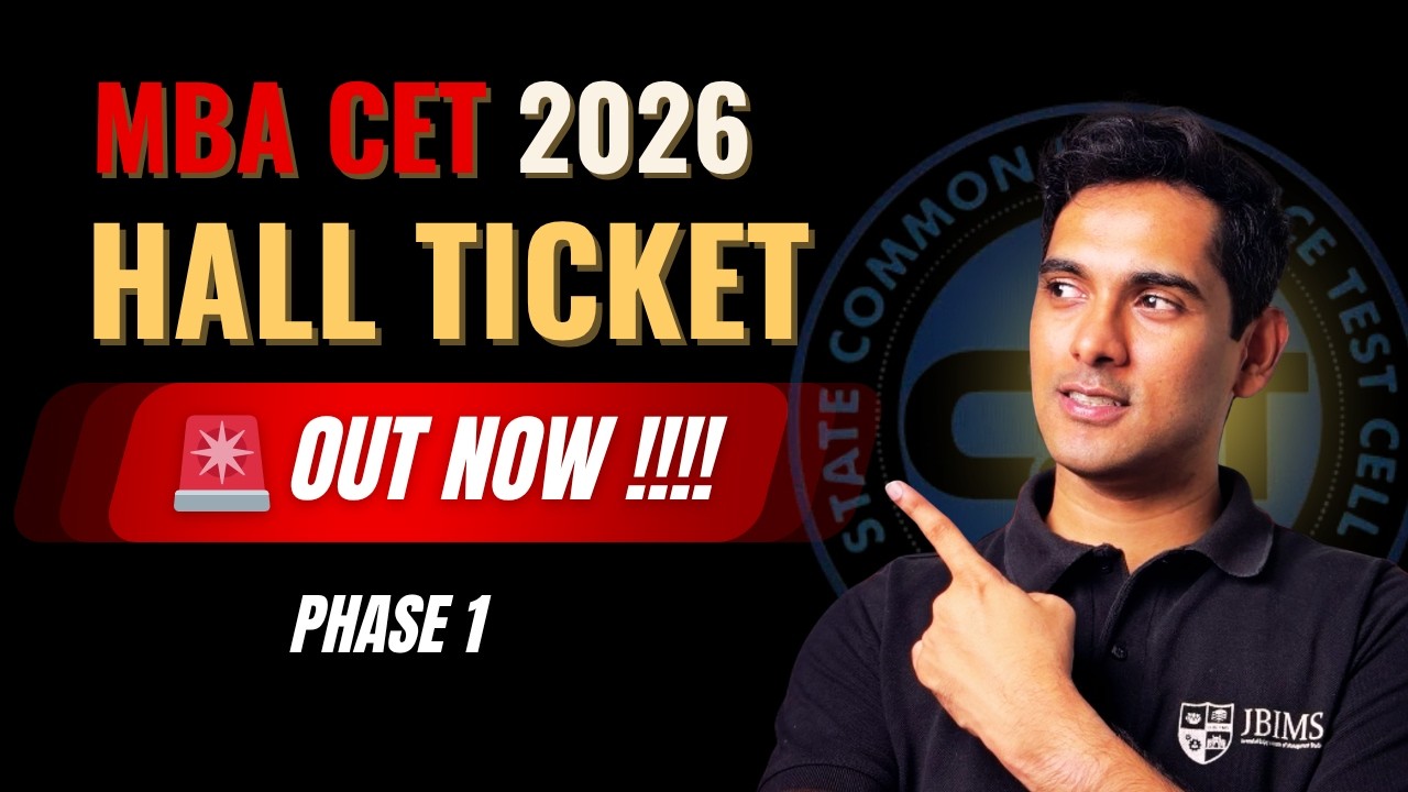 🚨 Admit Card Out !! MBA CET 2026 - Phase 1