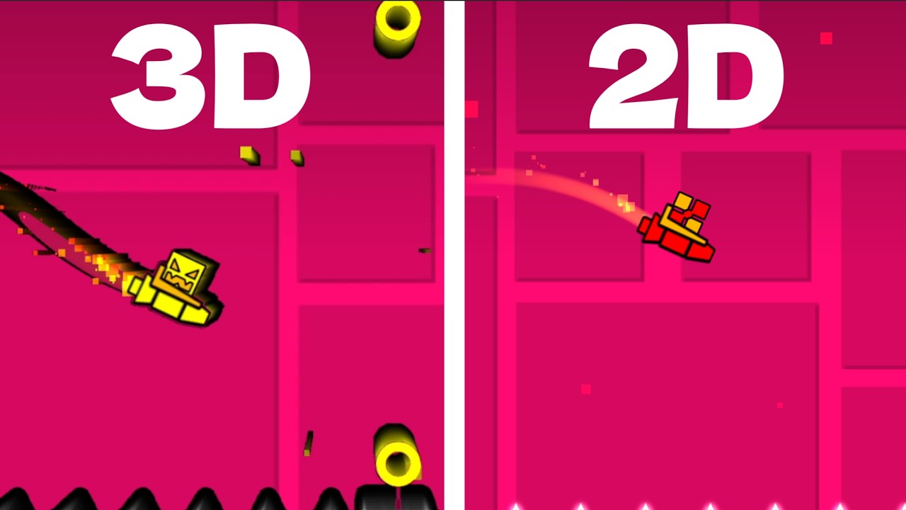 GEOMETRY DASH в 3D vs 2D