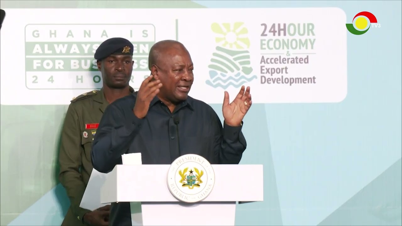 Full Speech: President John Mahama speaks at the official launch of the 24-hour Economy Policy