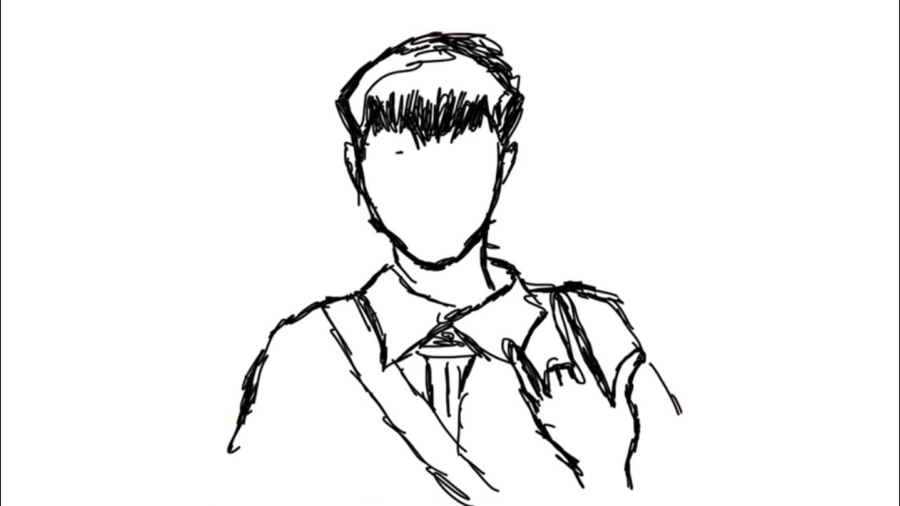 messy self portrait